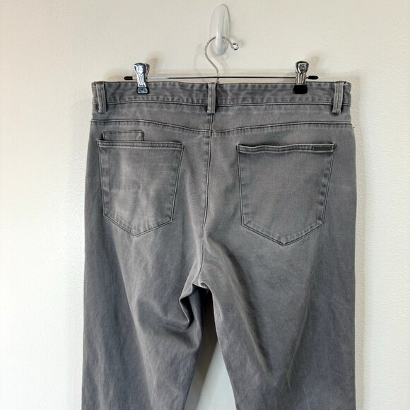 Calvin Klein Pants Jeans Mens Size 33 x 30 Gray Distressed Straight Ankle - Picture 7 of 13